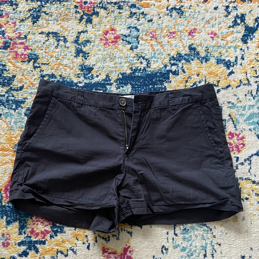 Black cotton shorts